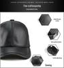 Men's and Women's Leather Baseball Cap - Autumn/Winter Korean Style