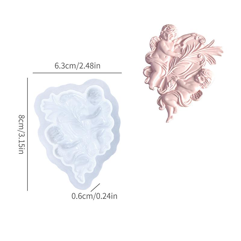 

1 шт. Силіконова форма Топери для торта Європейський ангел Рельєф Форма для свічки Шоколадні прикраси