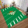 Green Carpet with Crown Emblem Triangular Stripe Pattern Stylish Suitable for Use As an Anti-slip for Living Room Bedroom Sofas