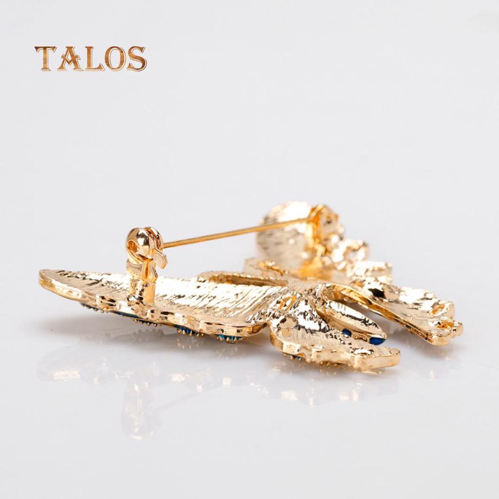 Butterfly Crystal Stone Colorful Metal Lapel Brooch Pin Fashion Jewelry Women Gift