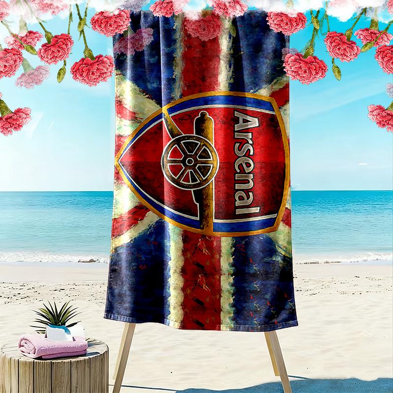 Arsenal Football Club3 Print Beach Towel, Large Soft Quick Dry Towel for Beach Camping Swimming