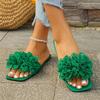 Scarpe da spiaggia primaverili ed estive, abbigliamento casual da esterno, ciabattine basse foderate di fiori