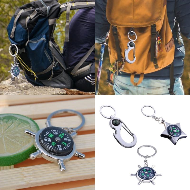 Professional Clear Compasses Camping Hiking Survival Tool Watertight Keychains Compasses Pocket Navigation Compasses