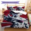 Frieza Pattern Bedding,Quilt Set Quilt Cover Pillowcase Home Birthday Gift (1 * Duvet Cover + 2 * Pillowcase, Without Core)