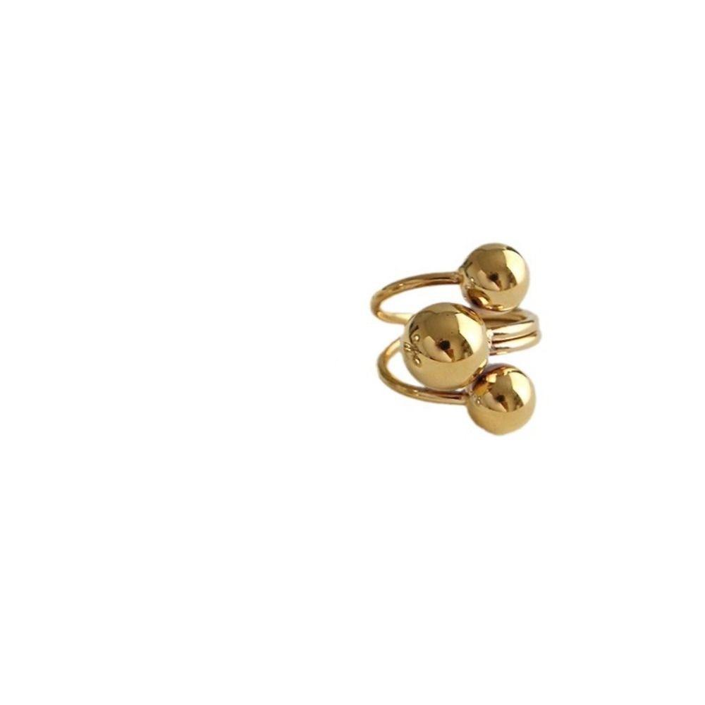 All-Match Irregular Planet Ring Light Luxury Finger Opening Ring Metal Ball Ring  Girlfriend