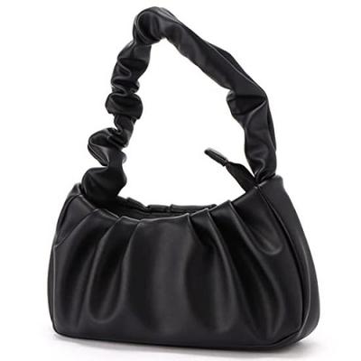 Monica Gathered One-Handle Handbag, Women's, Black (10)