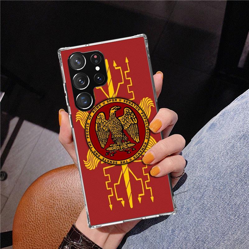SPQR Römisches Kaiserreich Legionv Handyhülle Für Samsung Galaxy S24 S25 Edge S26 Ultra S23 S22 S21 Plus S20 FE + Personalisierter Druck Co