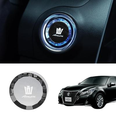 LUMIMAN Toyota Crown Athlete 210 220 Series Push Start Switch Crystal Engine Start Cover Start Button Cover Interior Parts Dress Up Crystal Style