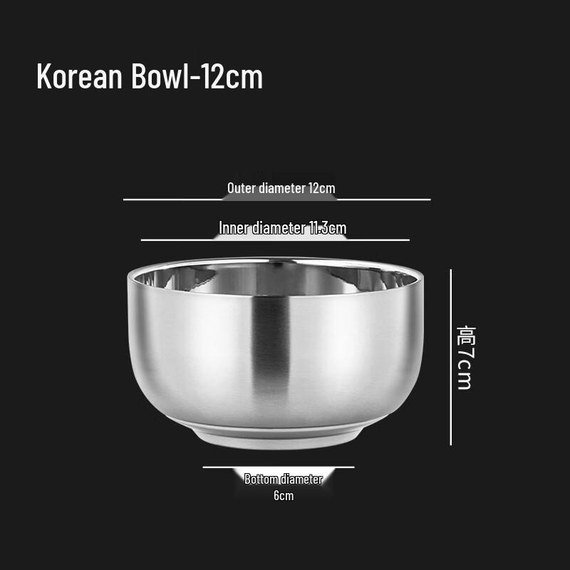 Lionfind 304 Stainless Steel Double Wall Korean Style Soup Bowl