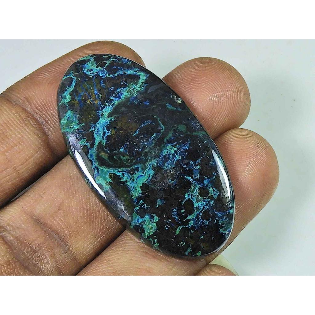 23X44X4MM Natural Shattuckite Oval Cabochon Loose Gemstone for Jewelry 62Cts SK-4477