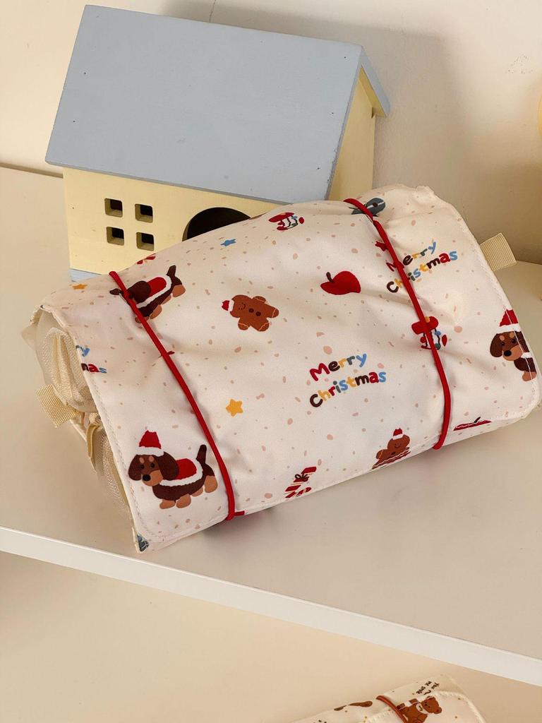 Adorable Bear Cosmetic Travel Bag: Compact, Large-Capacity, and Foldable for Students