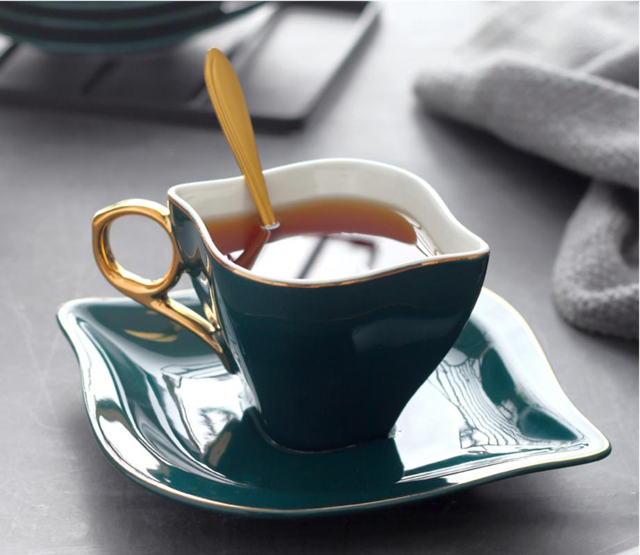 Luxury European Coffee Set Porcelain Afternoon Tea Can Be Reused Eco Travel Cup Taza Home Products 50