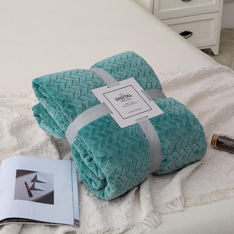 Thickened Flannel Wheat Ear Blanket for Office & Air Conditioning Use