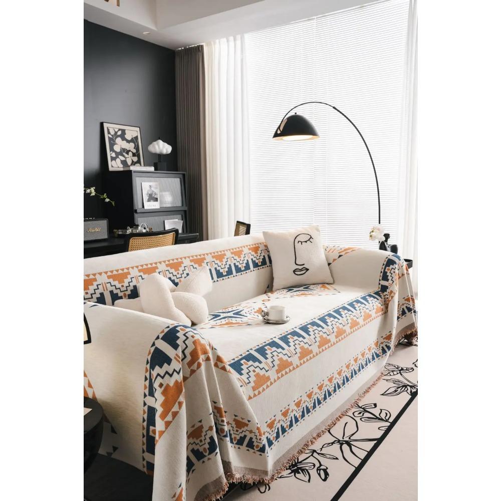 All-season Camping Picnic Blanket Cover Sofa Cover  Home Chenille Ethnic Style Sofa Mat Throw Blankets
