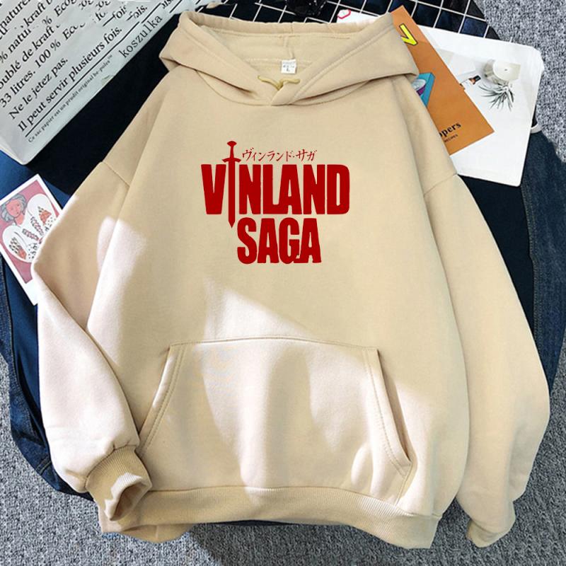 

Толстовки с капюшоном в стиле аниме Vinland Saga, свободная флисовая толстовка с логотипом Thorfinn, мужская одежда, осенняя и зимняя одежда, одежда для дома, толстовки