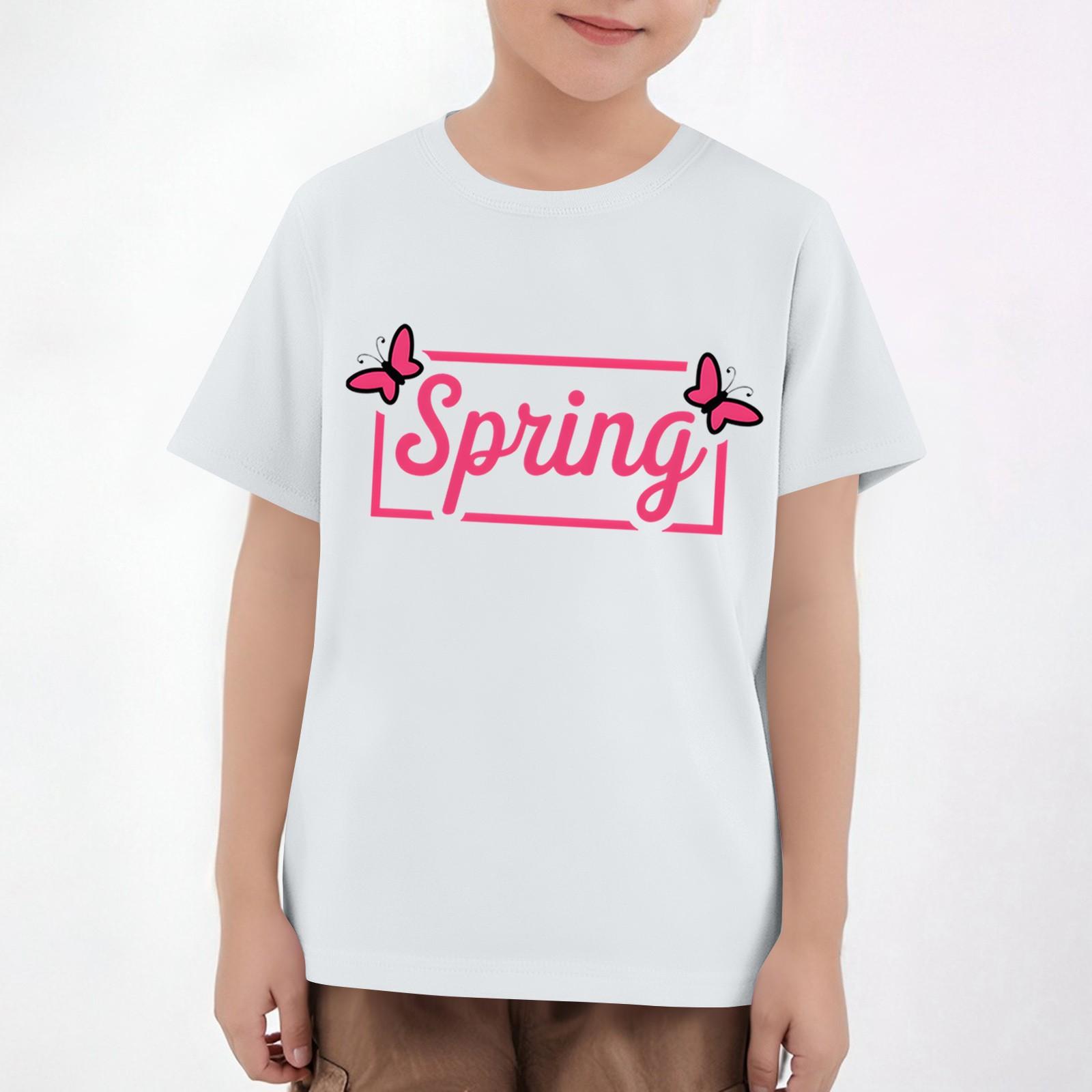 

Детский пасхальный топ с коротким рукавом и принтом 150 белый