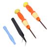Joystick Replacement Tool Console Repair Kit with 3D Analog Joystick Screwdrivers Tweezers for N  Controller(Black )