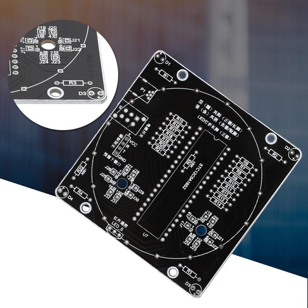 Elektronischer Turm, buntes LED-Display-Kit mit Fernbedienung, LED-Lichtwürfel, DIY-Set