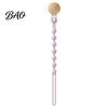 Safe Baby Accessory for Outings Pacifier Clip, Food-Grade Silicone Teether Holder Chain Infants, Boilable Strap BPA-Free Anti-Slip Leash 0-24 Months,