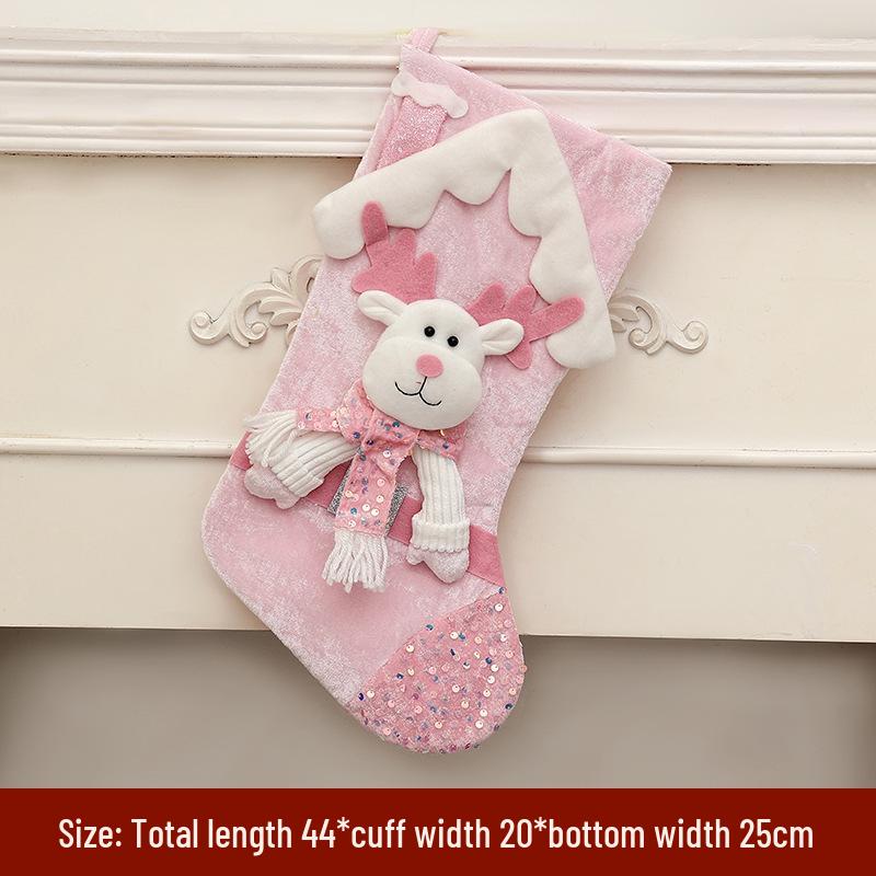 Children's Christmas Stocking Gift Bag and Tree Ornament Decoration