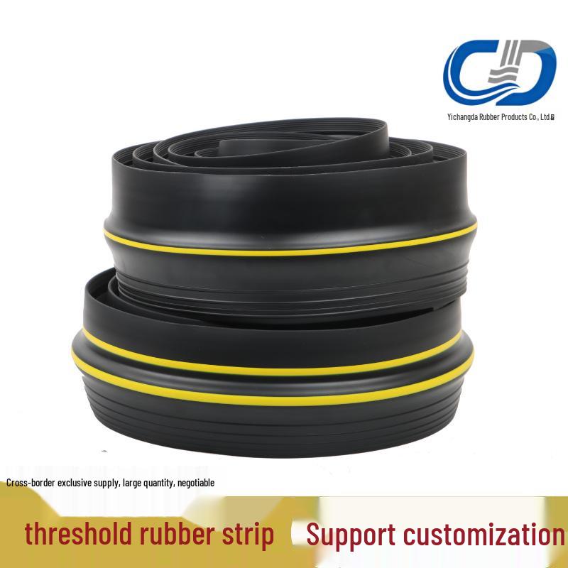 Rubber Door Threshold Seal Strip: Waterproof, Dustproof, Shock-Absorbing Gap Filler for Garage Floors