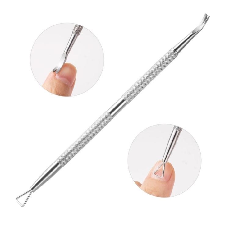 Double Ended Cuticle Pusher Cuticle Trimmer with Fork Nails Polish Remover Cuticle Remover Tool