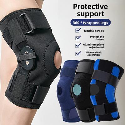 Sport Knieschoner Basketball Bergsteigen Patellaband Verstellbar Stahlplatte Beinschutz Silikon Stoßdämpfer Knieschutz Heiß verkauft