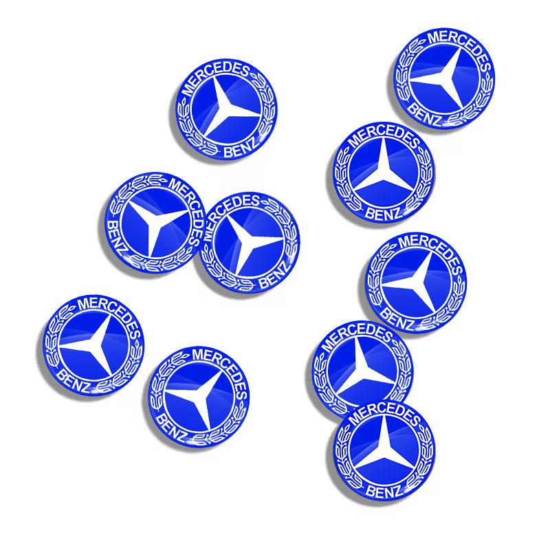 14mm Aluminum Car Remote Key Sticker Emblem Auto Accessories For Mercedes Benz AMG W205 W218 W177 W176 W169 A B C E S Class GLA PH8