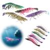Soft Fishing Lures 9.5cm/4.8g TPE Bionic Shrimp Bait Realistic Glitter Lure Simulation River Baits Prawn Swim Bait for Freshwater Saltwater