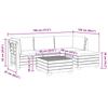 Outdoor Sofa Set with Cushions 5 Piece Brown Solid Acacia Wood