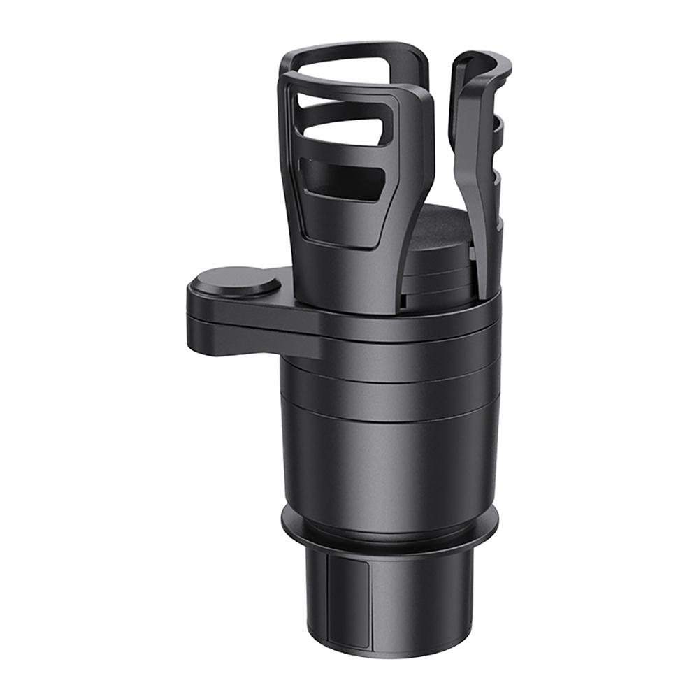 4In1 Adjustable Car Cup Bottle Holder Multifunctional Auto Stand Organizer Black
