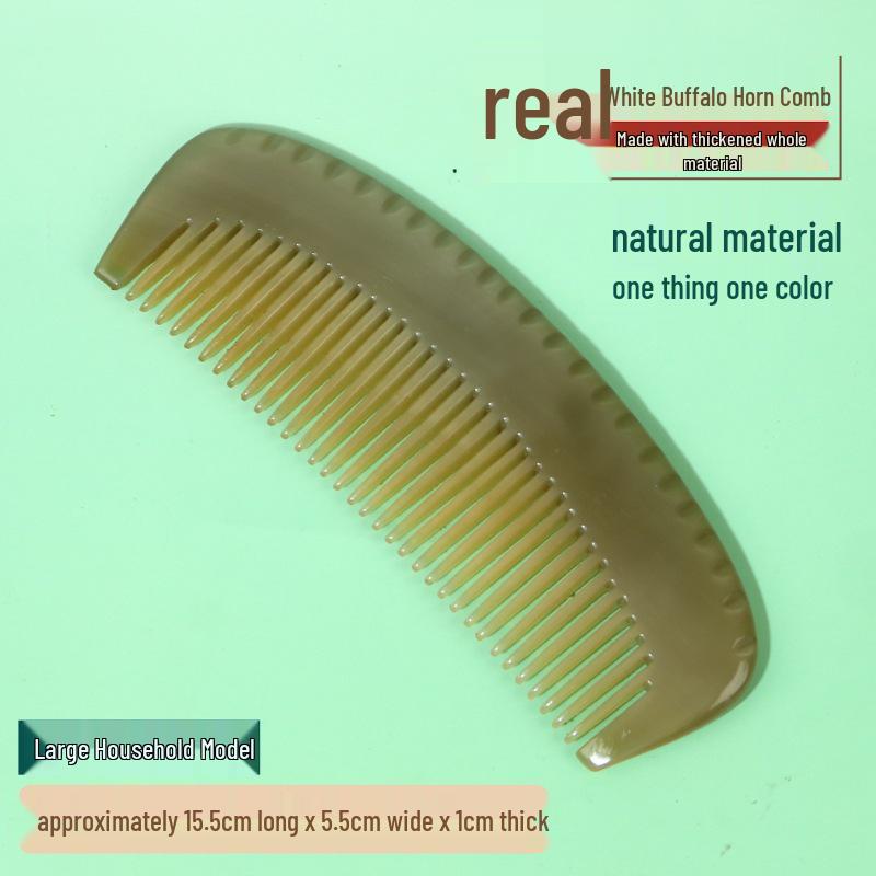 Thickened Premium Engraved White Buffalo Horn Comb - Multiple Styles Available