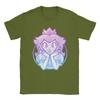 Unisexs TShirts Super Marios Princess Peach Gradient Portrait Amazing Cotton Tees T Shirt Round Neck Clothes New Arrival