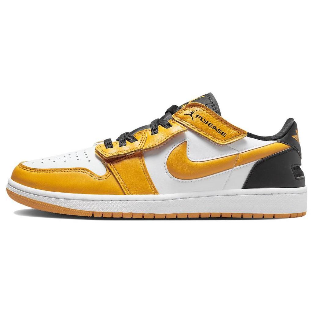 Air Jordan 1 Low FlyEase White Taxi Men Sneakers Yellow Black DM1206-107