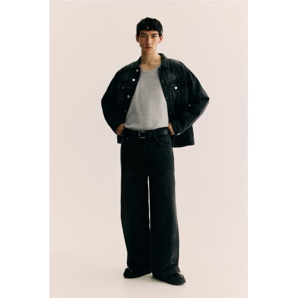 H M sliM Fit Ribbed Sleeveless Top Grey Melange