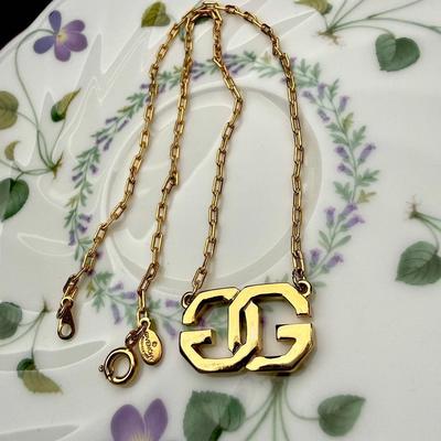 Used Gold Logo Necklace