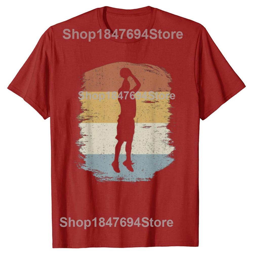 Funny Retro Basketball Jumpshot Baller Vintage T Shirt Streetwear Short Sleeve Birthday Gifts Summer Style T-shirt Mens Clothing