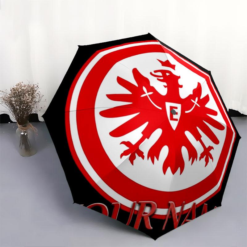 1 PC Automatic Folding Umbrella - Eintracht Frankfurt Custom Name Pattern, Portable & Foldable Design with 8 Ribs, Christmas Birthday Gifts