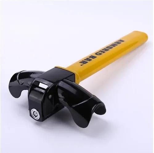 Universal T-Bar Steering Wheel Lock - Heavy Duty Anti-Theft Adjustable Car Immobilizer