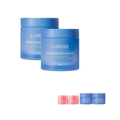 Water Sleeping Mask EX 70ml x 2+ (Kostenloses Geschenk: Water Sleeping Mask EX 15ml x 2 + Lip Sleeping Mask EX 3g x 2)