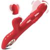 Vibrator Thrusting Dildo Adult Sex Toys G Spot Vibrator 5 Swing Modes & 2 Motors 10 Vibration Modes & Beaded Slide Rabbit Vibrator Sex Toys for Women
