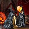 Luminous black robe ornaments Halloween Horrible Hand Statue Resin Sculpture Waterproof Gothic Decor for Home Party 30x20x15cm