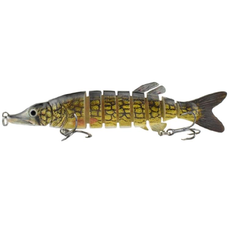 

8 Section Pike Lures MultiJointed Swimbaits with Hook Fishings Wobblers Swimbait