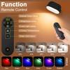 USB Rechargeable 360° Rotating Touch Wall Lamp with Remote & Color Changing for Bedroom