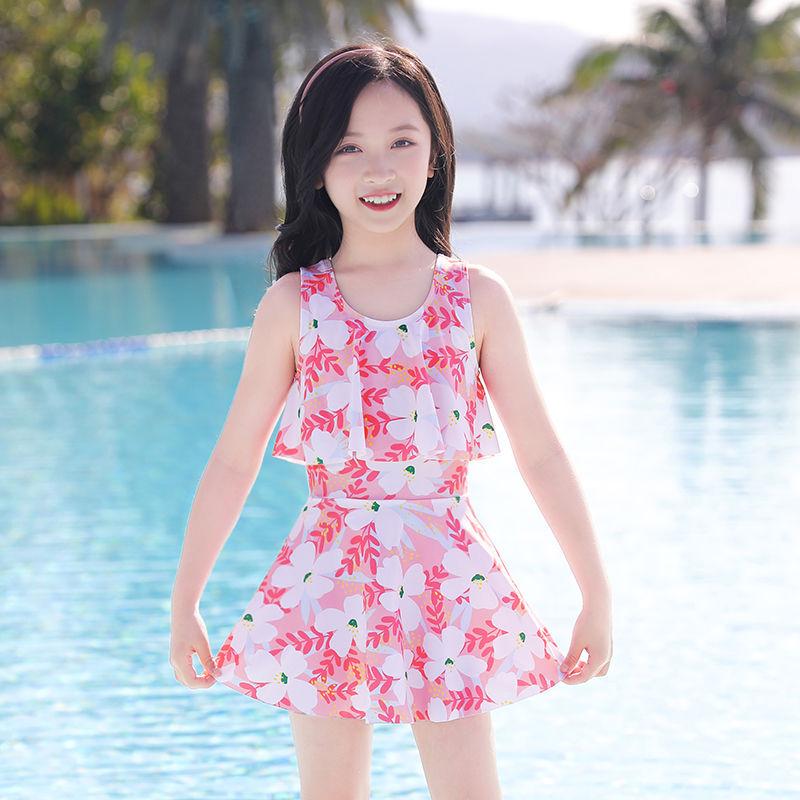 

Летний детский слитный купальник «Принцесса» с цветочным принтом для девочек - размеры от маленького до среднего XXL (120-130 cm)