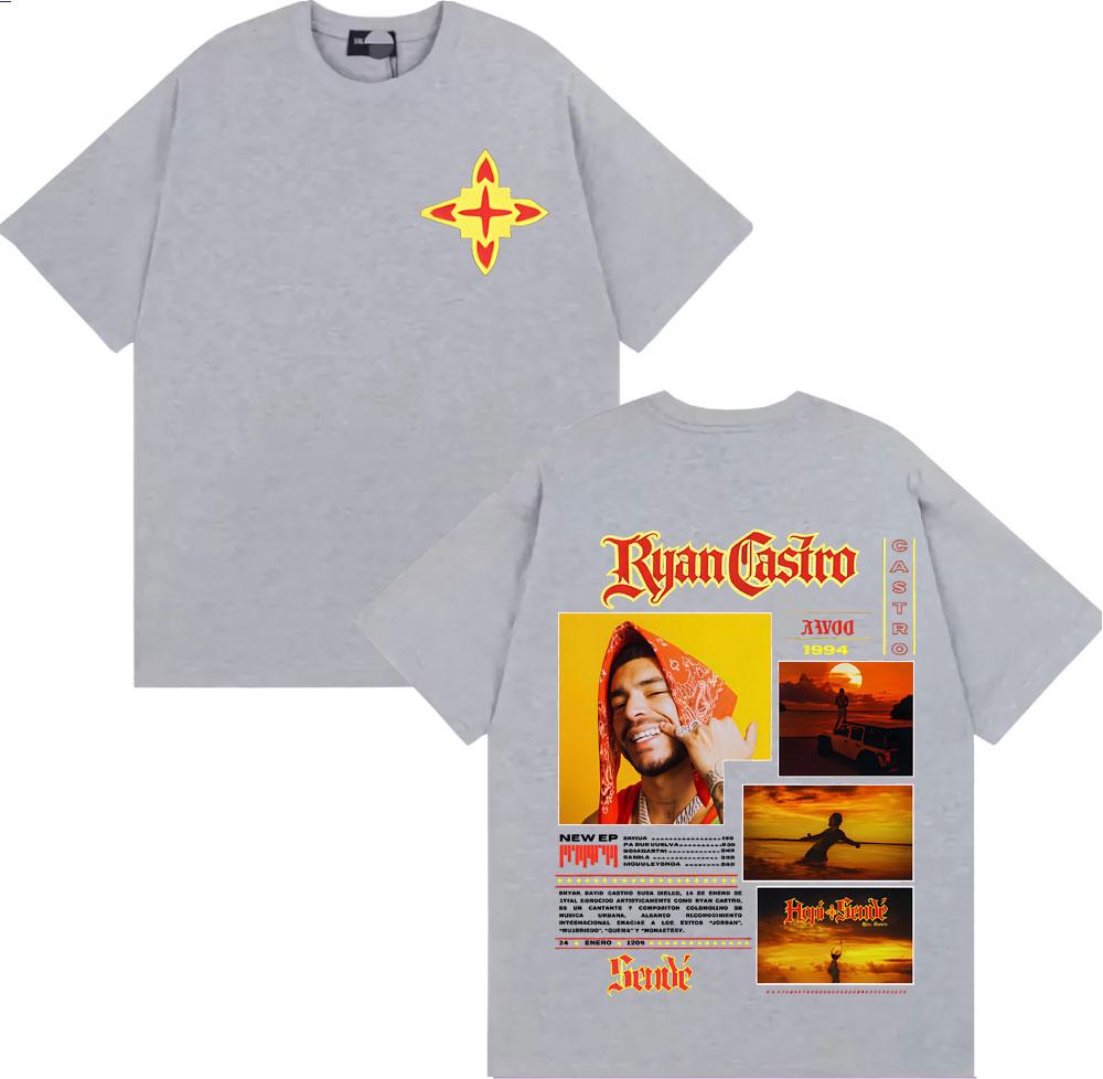 Rapper Ryan Castro Sende Album Tour 2026 Graphic New Hot Sale Tshirt Unisex Women Fashion Oversized Tshirts Short Sleeve T Shirts