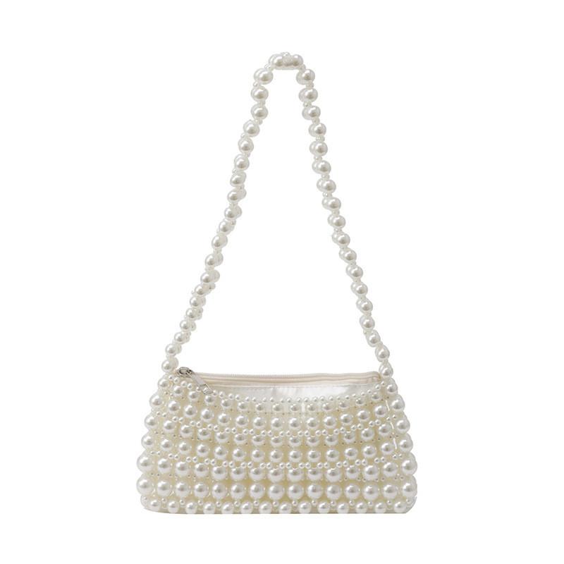 Elegante Perlenhandtasche für Damen aus weichem Material für tägliche schicke Accessoires