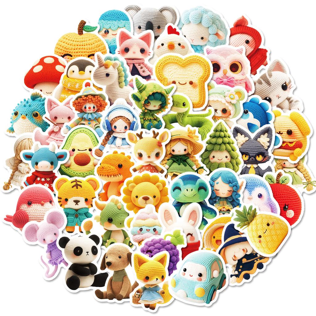 50 Crochet Dolls Graffiti Stickers Haruko Interactive Reward Stickers Decorate Suitcase