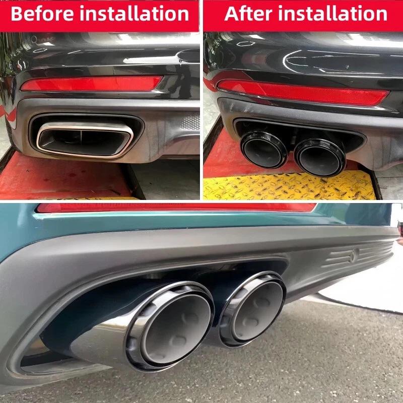 Stainless Steel Tailpipe Muffler Tip for 17-24 Porsche Panamera