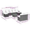 VidaXL Garden Lounge Set with Cushions 10 Pcs, Patio Sofas, Patio Furniture Set, Outdoor Furniture, Black 3228057